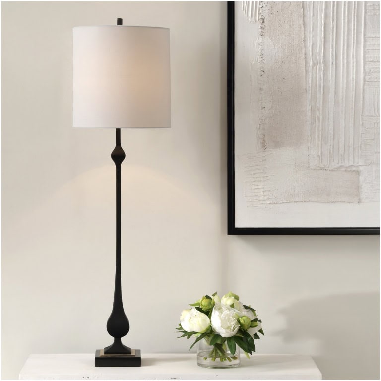 Uttermost Hightower Black Buffet Lamp