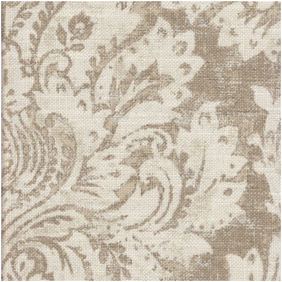 Hiza/Taupe - Prints Fabric Suitable For Drapery