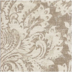 HIZA/TAUPE - Prints Fabric Suitable For Drapery