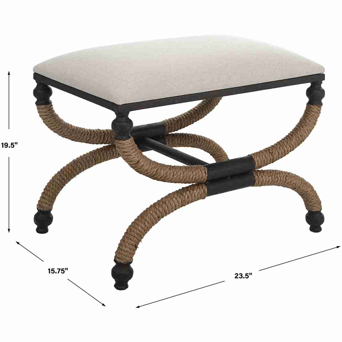 Icaria Upholstered Small Bench