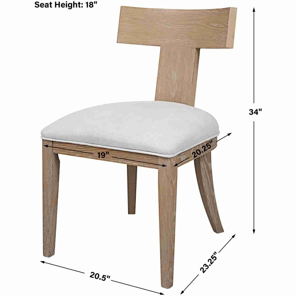 Idris Armless Chair Natural