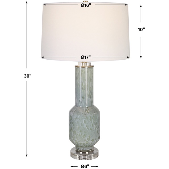 Imperia Aqua Gray Table Lamp