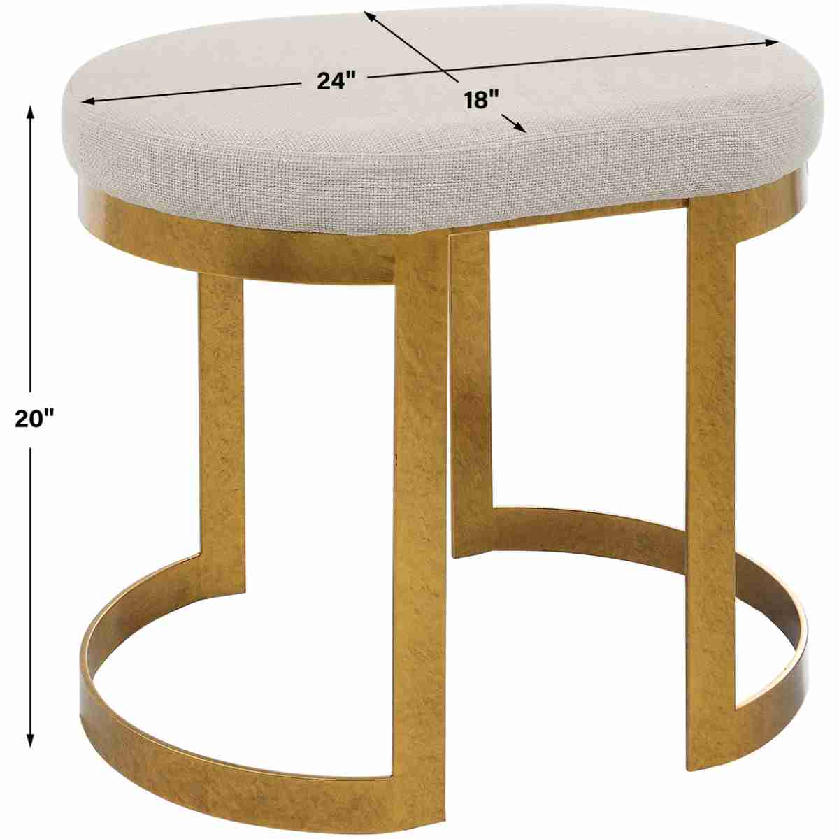 Infinity Gold Accent Stool