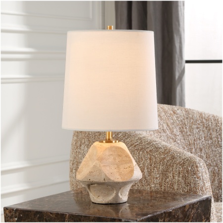 Uttermost Indent Travertine Accent Lamp