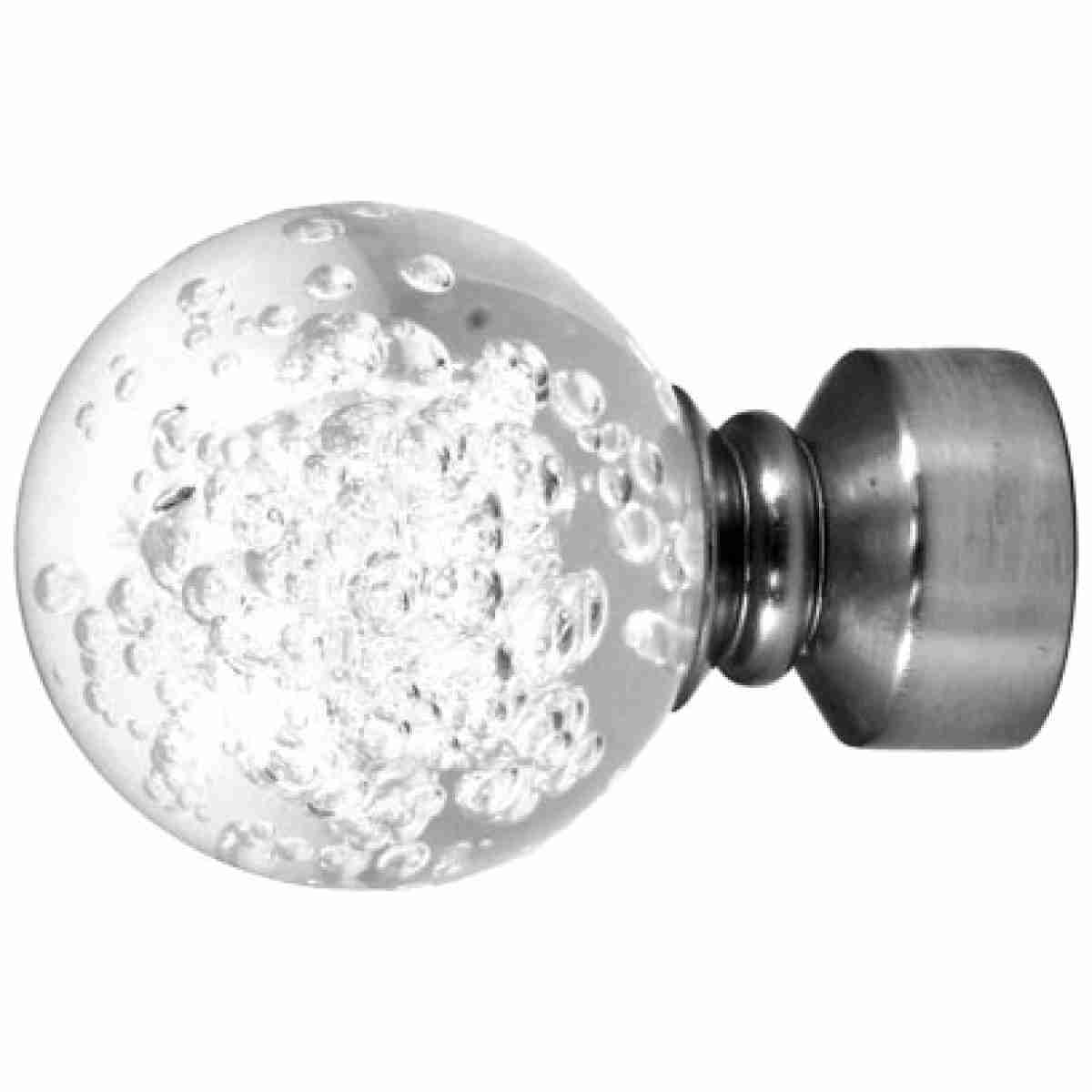 Finial Acrylic Ball 1/Nickel - Hardware Fabric  - Plano