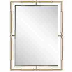 It's All Connected-Rectangle Brass Mirror