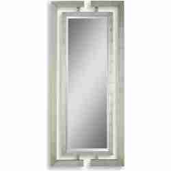 Jamal-Large Metal Modern Silver Mirrors