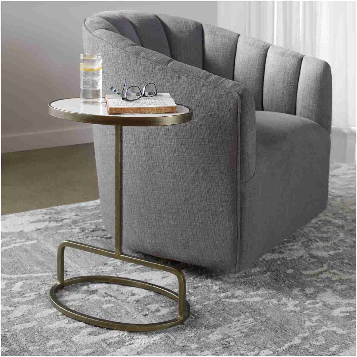 Uttermost Jessenia White Marble Accent Table