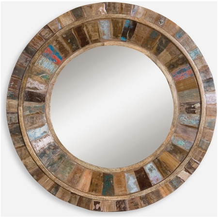 Jeremiah-Round Wood Mirrors