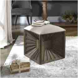 Uttermost Jia Wooden Ottoman