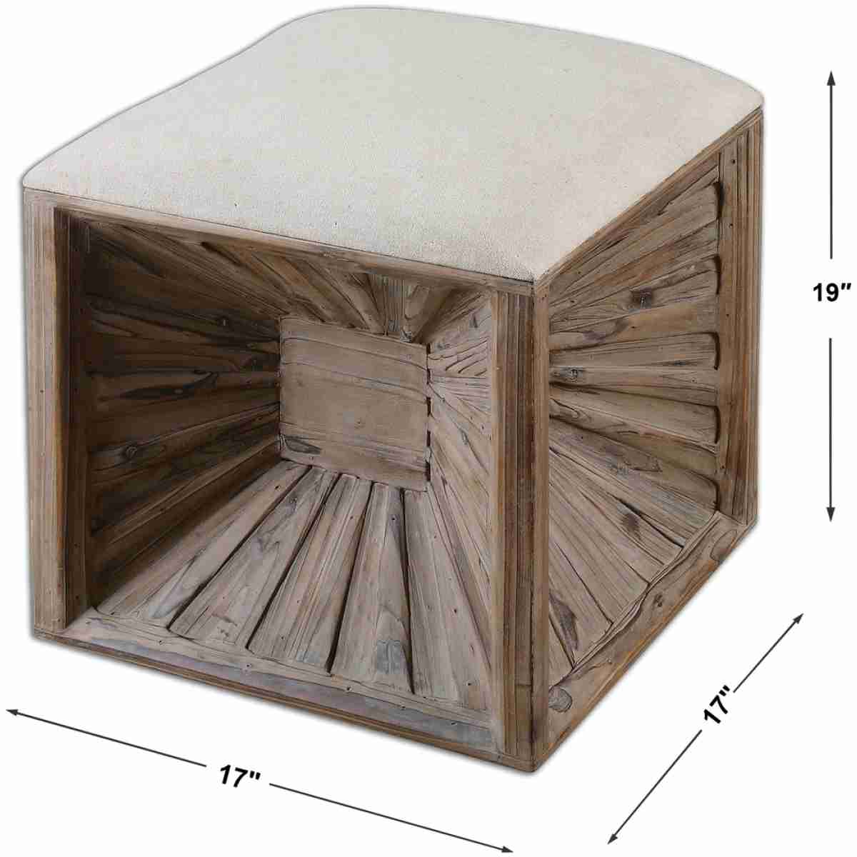 Jia Wooden Ottoman