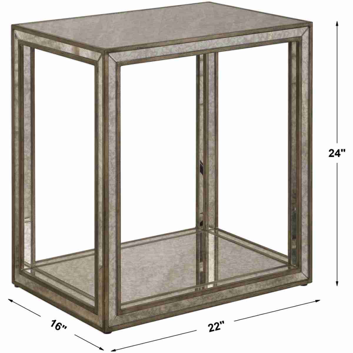 Julie Mirrored End Table