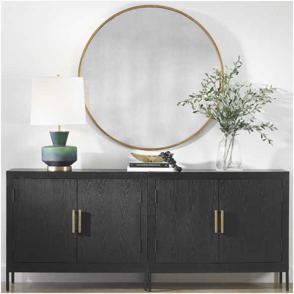 Uttermost Junius Round Gold Mirror