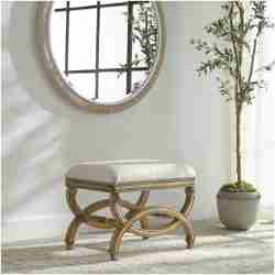 Uttermost Karline Natural Linen Small Bench