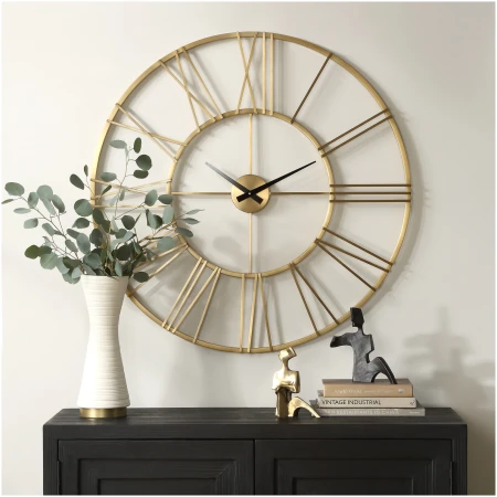 Uttermost Keyann Brass Wall Clock