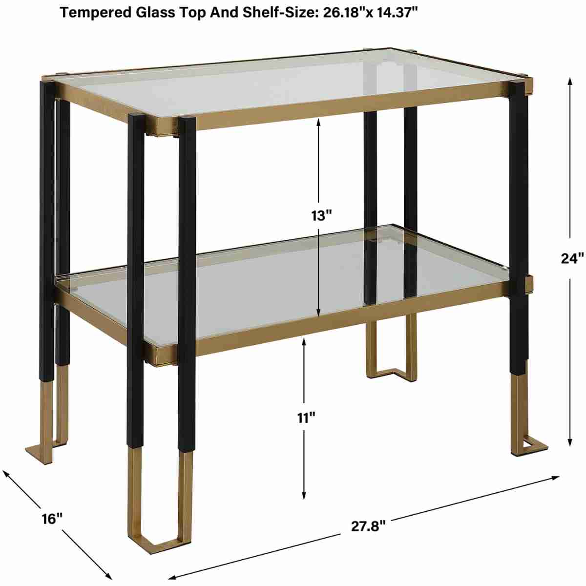 Kentmore Glass Side Table