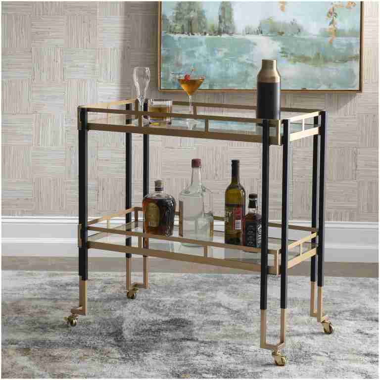 Uttermost Kentmore Modern Bar Cart