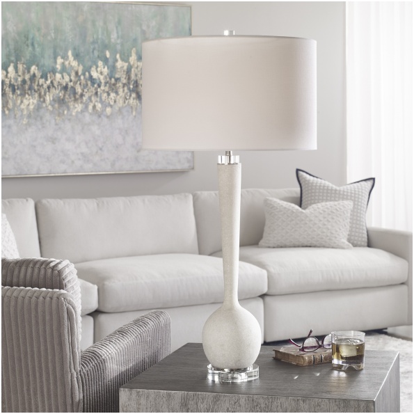 Uttermost Kently White Marble Table Lamp