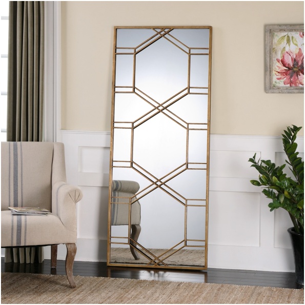 Uttermost Kennis Gold Leaf Leaner Mirror