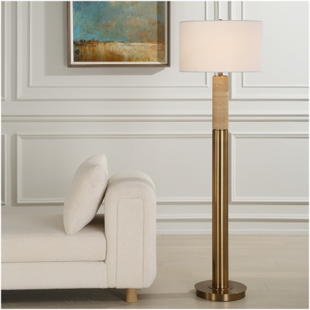 Uttermost Knox Travertine Floor Lamp