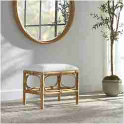 Uttermost Laguna Small White Bench