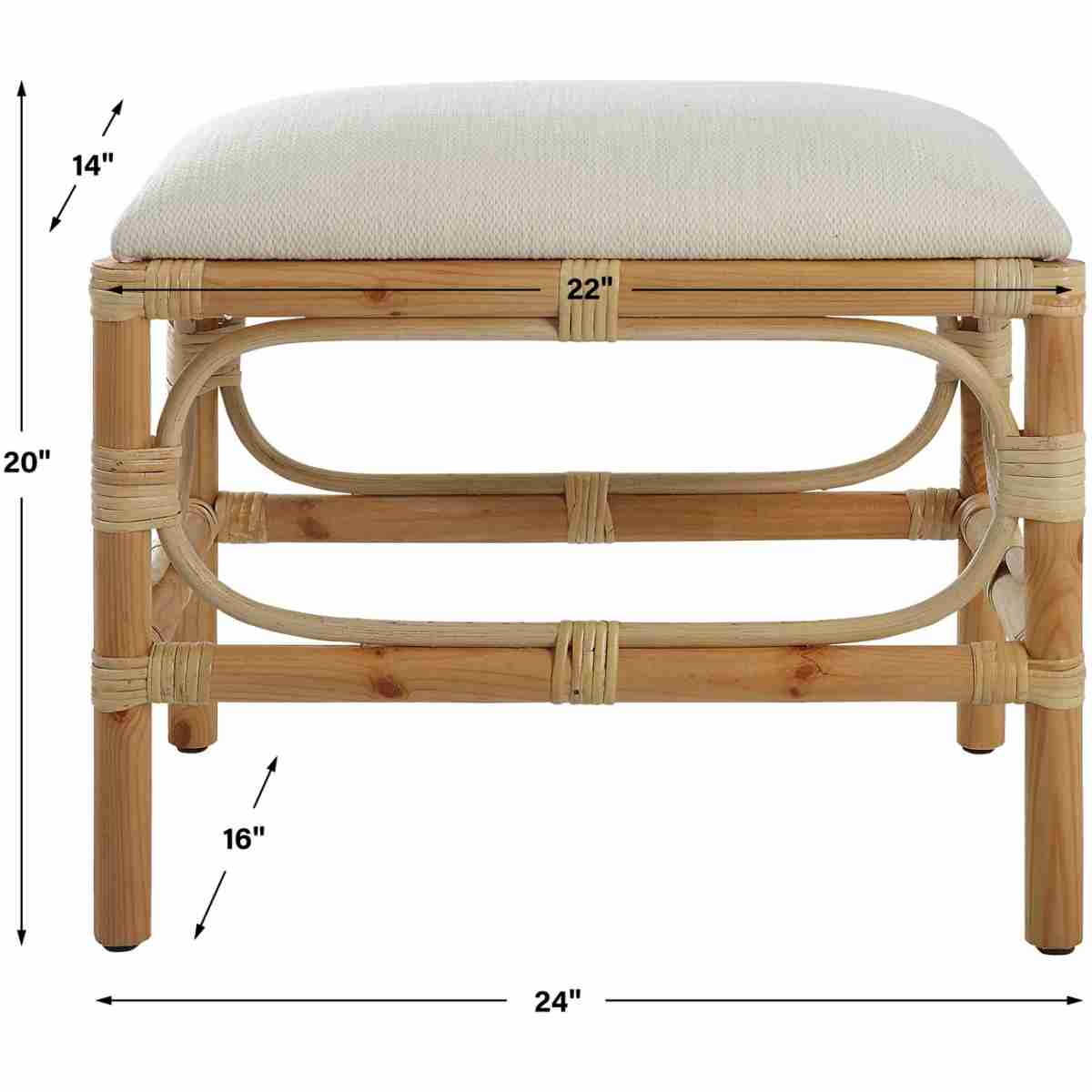 Laguna Small White Bench