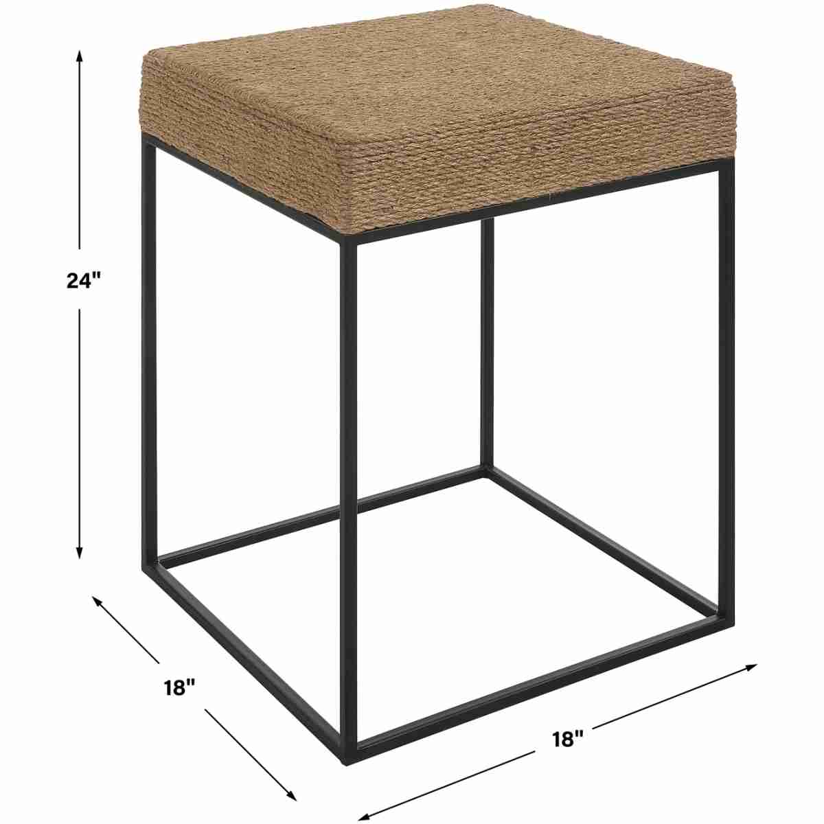 Laramie Rustic Rope Accent Table