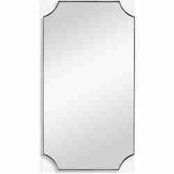 Lennox-Nickel Scalloped Corner Mirror