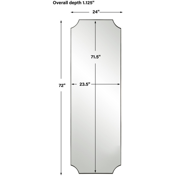 Lennox Nickel Tall Mirror