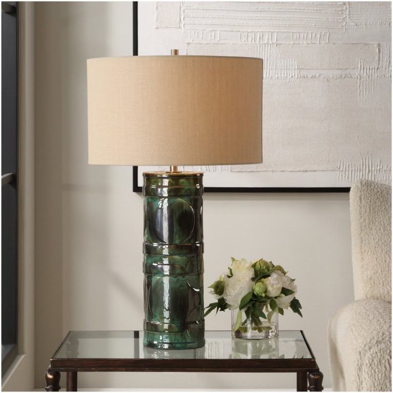 Uttermost Loch Green Glaze Table Lamp