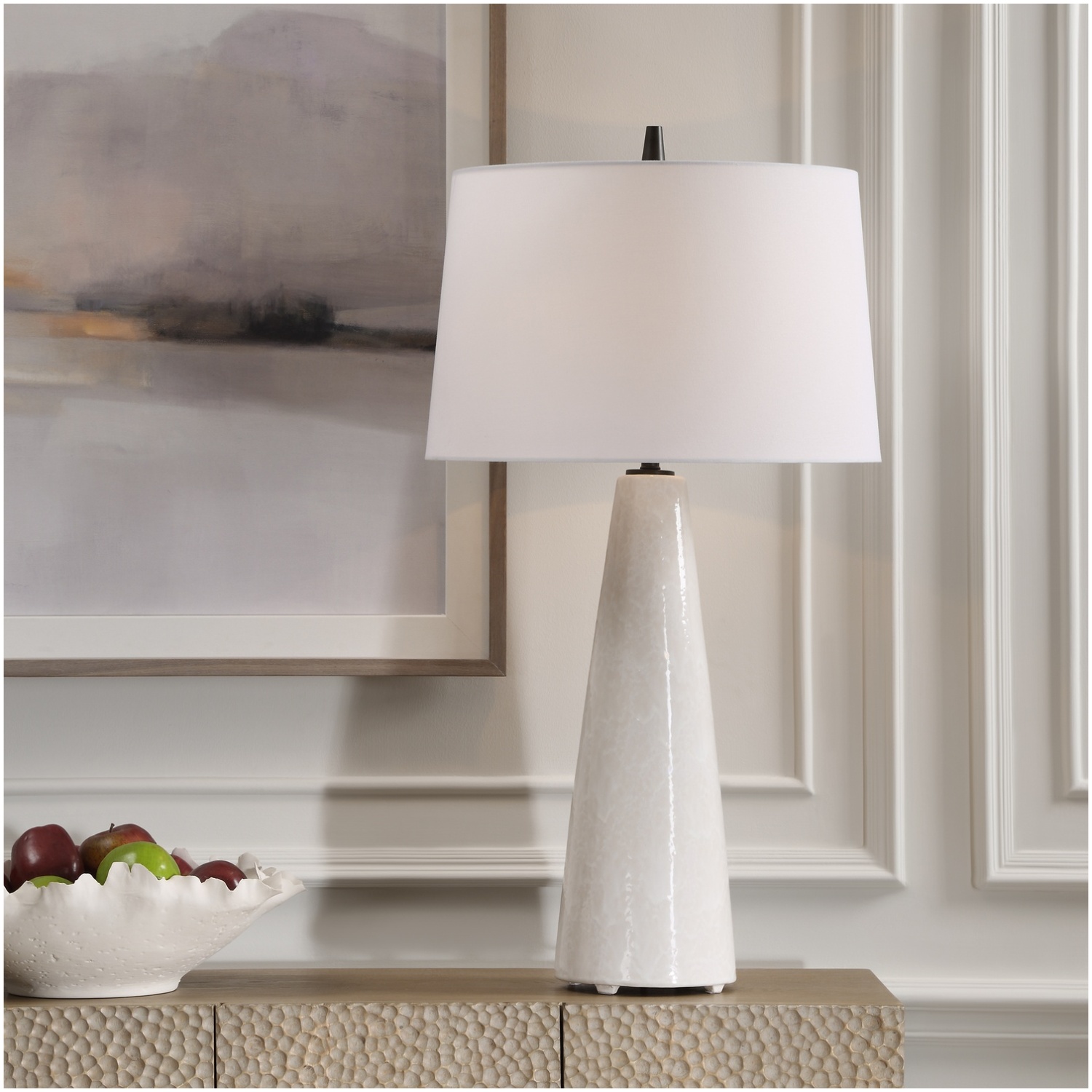 Uttermost Loire Ivory Glaze Table Lamp