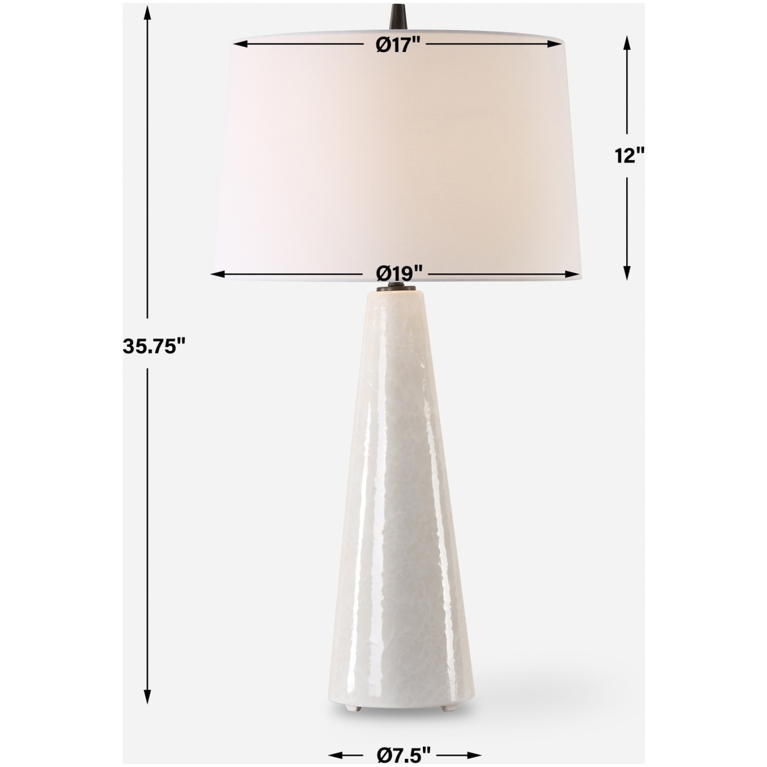 Loire Ivory Glaze Table Lamp