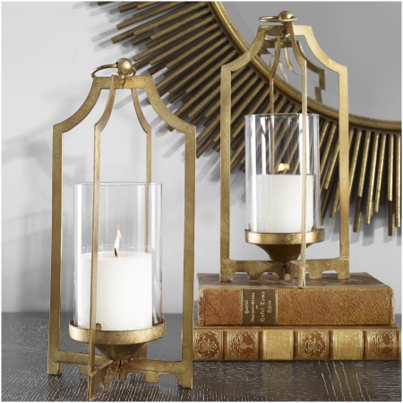 Uttermost Lucy Gold Candleholders S/2