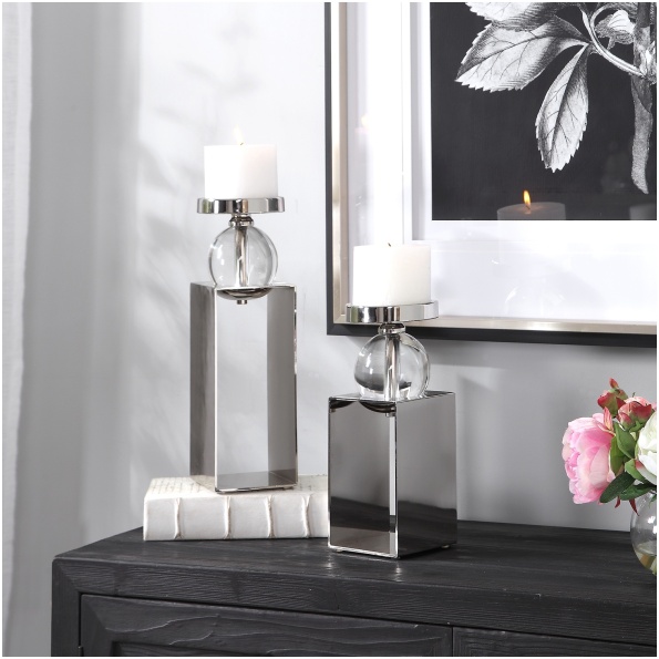 Uttermost Lucian Nickel Candleholders