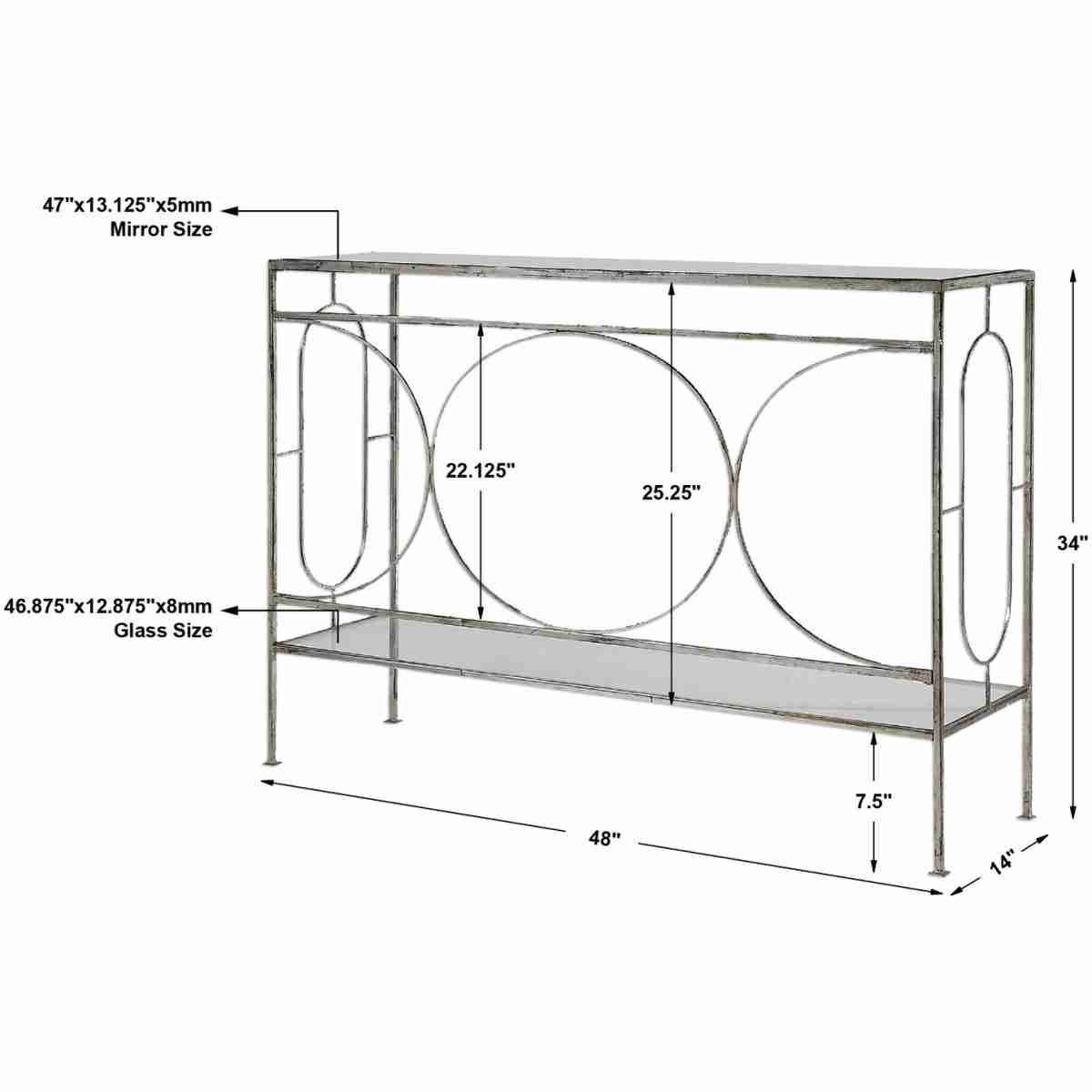 Luano Silver Console Table