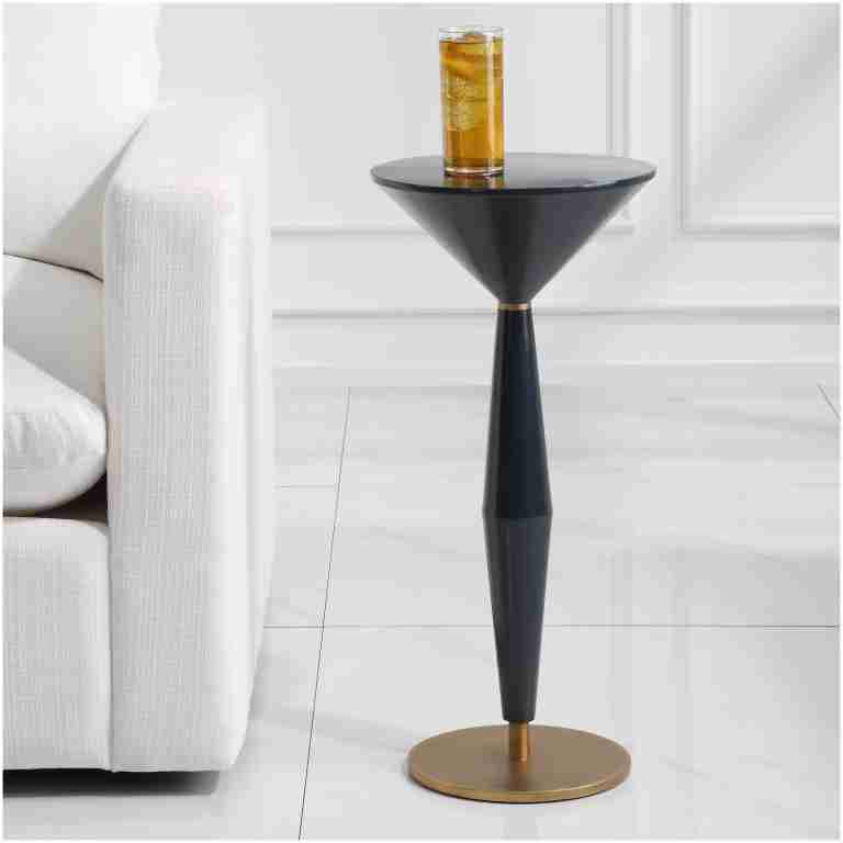 Uttermost Luster Navy Blue Accent Table