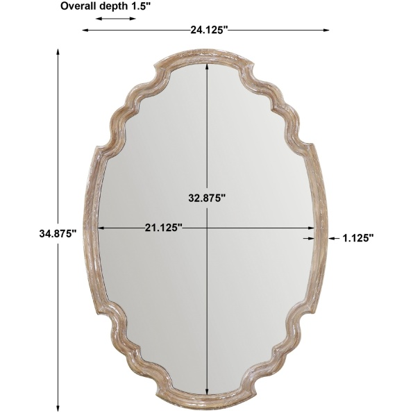 Ludovica Aged Wood Mirror