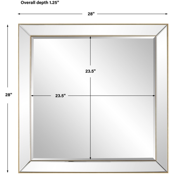 Lytton Gold Square Mirror