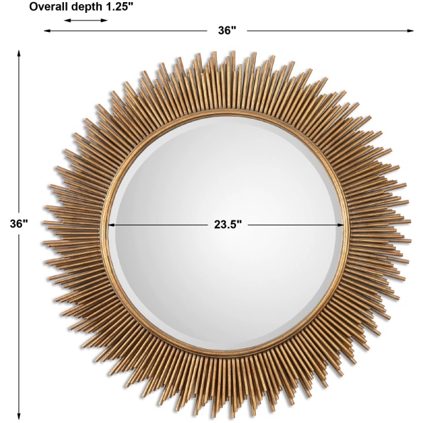 Marlo Round Gold Mirror