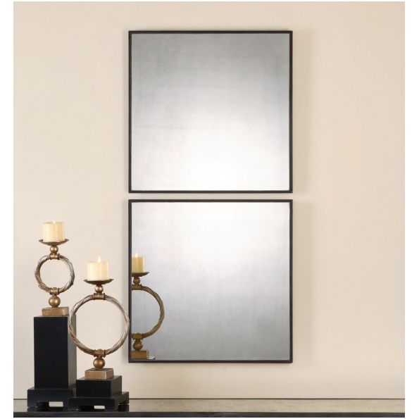 Uttermost Matty Antiqued Square Mirrors