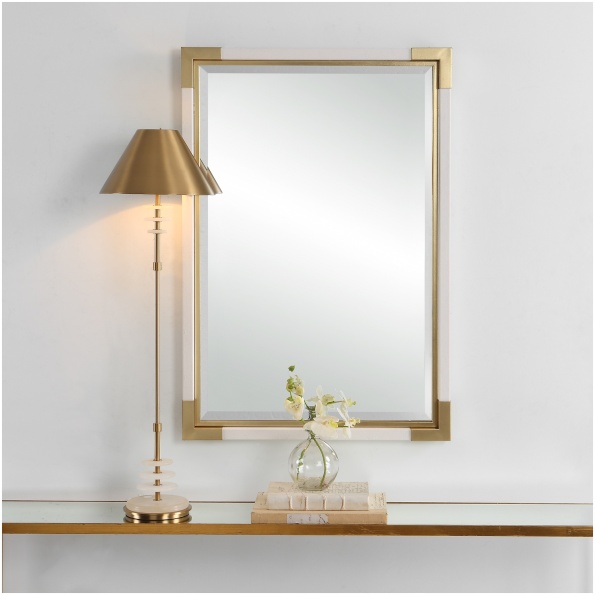 Uttermost Malik White & Gold Mirror