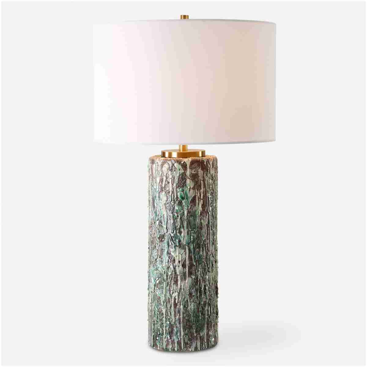 Meltdown-Ivory Teal Table Lamp