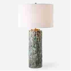 Meltdown-Ivory Teal Table Lamp