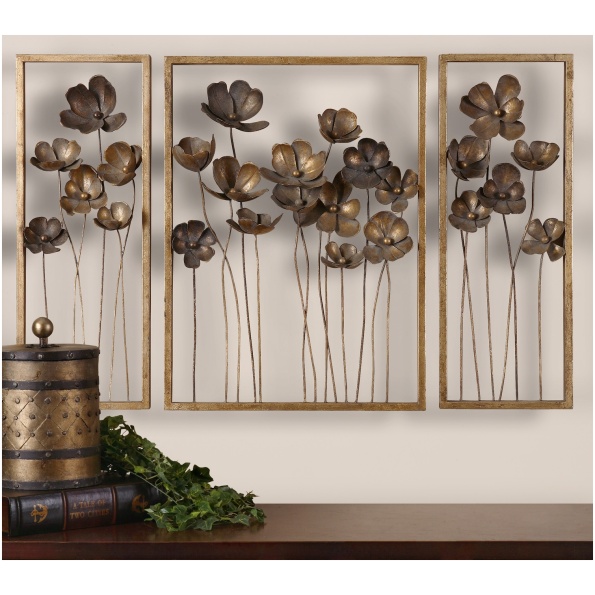 Uttermost Metal Tulips Wall Art Set/3