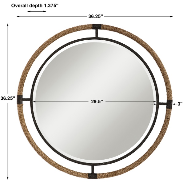 Melville Coastal Round Mirror