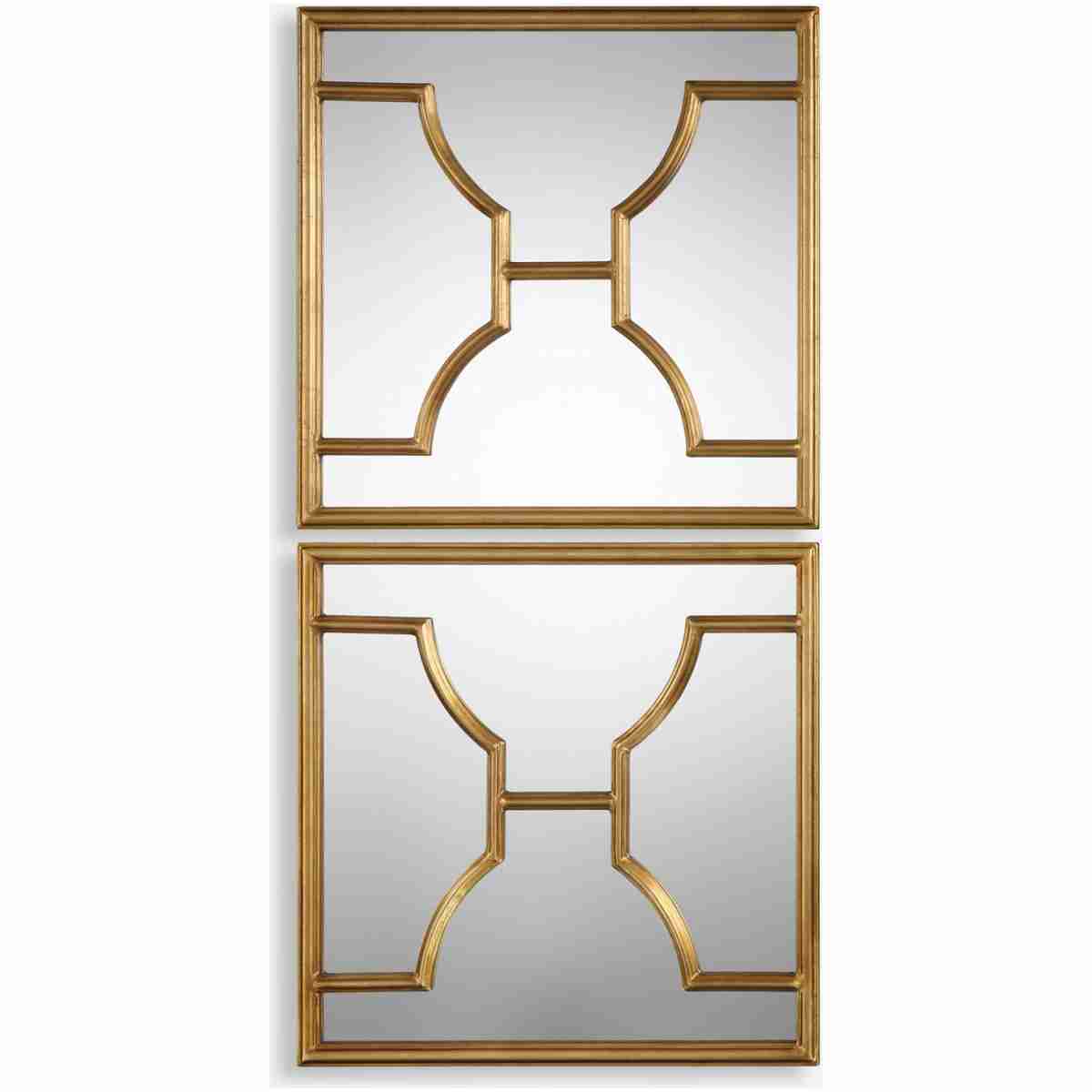 Misa-Gold Square Mirrors S/2