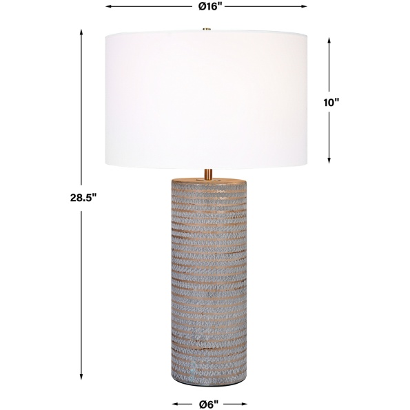 Monolith Gray Table Lamp