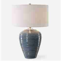 Moher-Glossy Blue Table Lamp