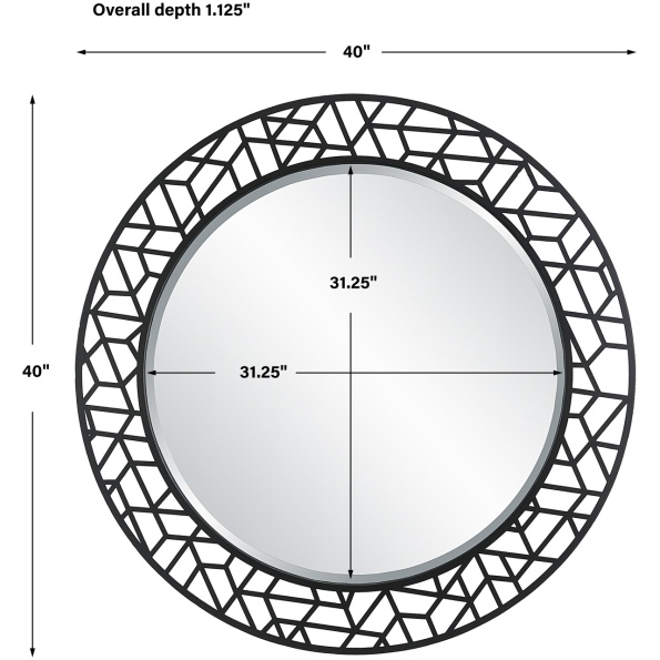 Mosaic Metal Round Mirror