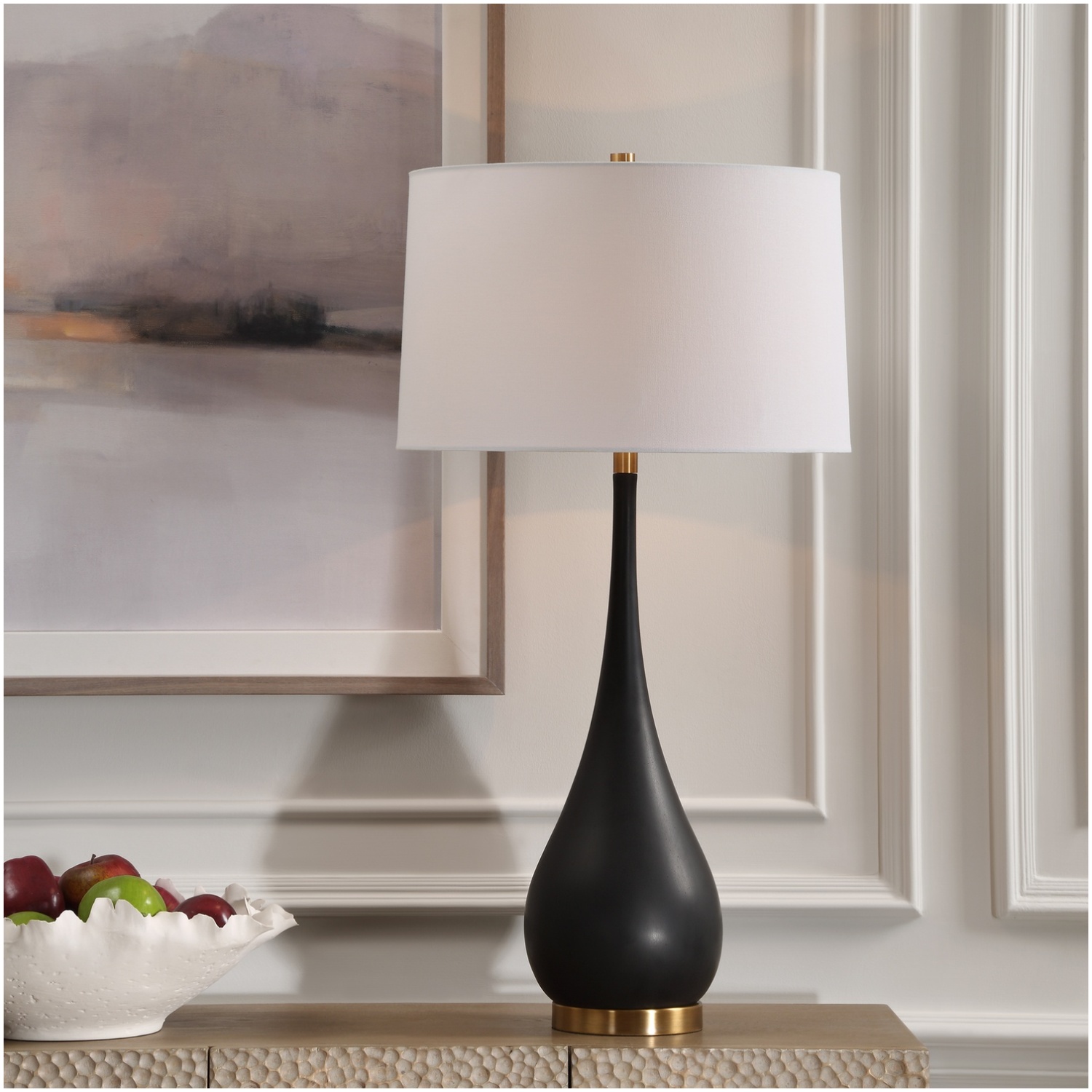 Uttermost Nocturnal Black Table Lamp